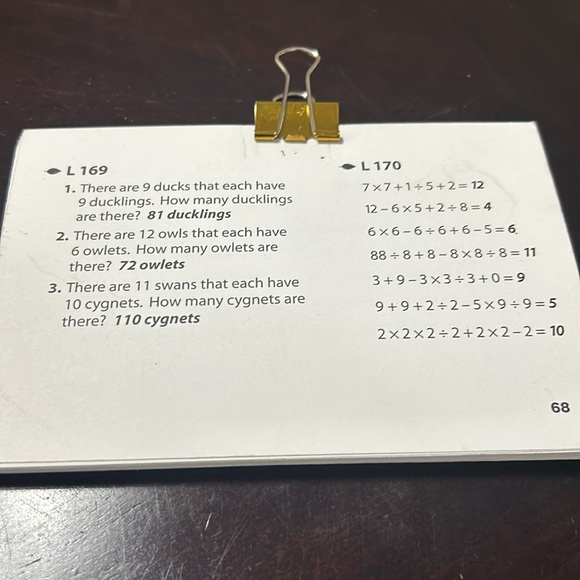 Abeka 3rd Grade Arithmetic Rapid Calculation Cards - Picture 3 of 4